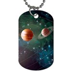 Planet Galaxy Fantasy Dog Tag (One Side) Front