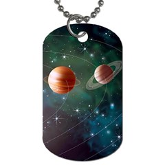 Planet Galaxy Fantasy Dog Tag (Two Sides)