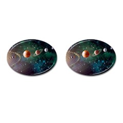 Planet Galaxy Fantasy Cufflinks (Oval)