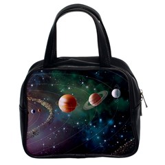 Planet Galaxy Fantasy Classic Handbag (two Sides) by danenraven