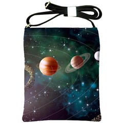 Planet Galaxy Fantasy Shoulder Sling Bag by danenraven