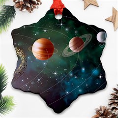 Planet Galaxy Fantasy Ornament (Snowflake)