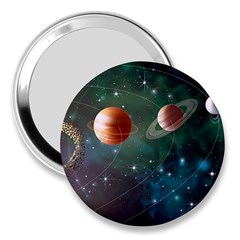 Planet Galaxy Fantasy 3  Handbag Mirrors by danenraven