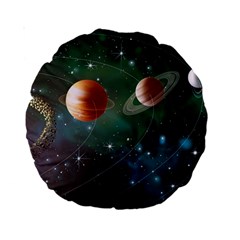 Planet Galaxy Fantasy Standard 15  Premium Round Cushions