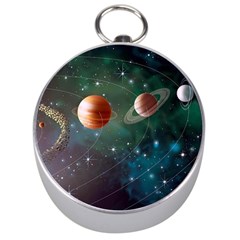 Planet Galaxy Fantasy Silver Compasses