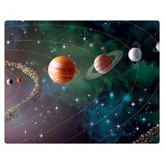 Planet Galaxy Fantasy Double Sided Flano Blanket (Medium) 