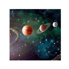 Planet Galaxy Fantasy Square Satin Scarf (30  x 30 )