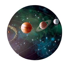 Planet Galaxy Fantasy Mini Round Pill Box by danenraven