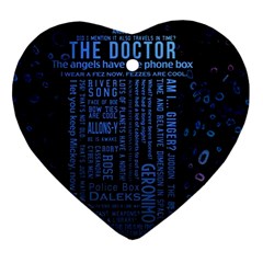 The Doctor Tardis Heart Ornament (two Sides)