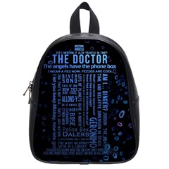 The Doctor Tardis School Bag (small) by danenraven