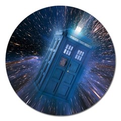 Doctor Who Tardis Magnet 5  (round) by danenraven