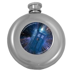 Doctor Who Tardis Round Hip Flask (5 Oz) by danenraven