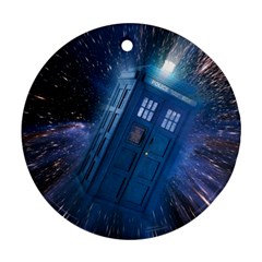 Doctor Who Tardis Round Ornament (two Sides)