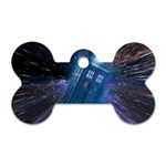 Doctor Who Tardis Dog Tag Bone (One Side) Front