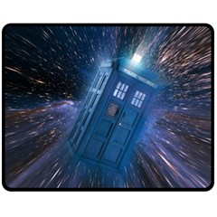 Doctor Who Tardis Double Sided Fleece Blanket (medium)  by danenraven