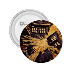 Brown And Black Abstract Painting Doctor Who Tardis Vincent Van Gogh 2 25  Buttons by danenraven