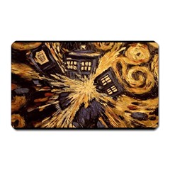 Brown And Black Abstract Painting Doctor Who Tardis Vincent Van Gogh Magnet (rectangular) by danenraven