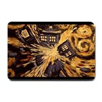 Brown And Black Abstract Painting Doctor Who Tardis Vincent Van Gogh Small Doormat  24 x16  Door Mat