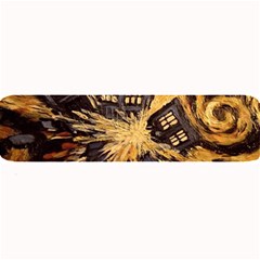 Brown And Black Abstract Painting Doctor Who Tardis Vincent Van Gogh Large Bar Mats by danenraven