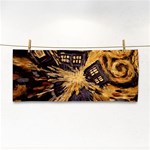 Brown And Black Abstract Painting Doctor Who Tardis Vincent Van Gogh Hand Towel Front