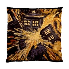 Brown And Black Abstract Painting Doctor Who Tardis Vincent Van Gogh Standard Cushion Case (two Sides) by danenraven