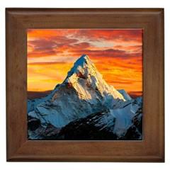 Himalaya Mountains Landscape  Nature Framed Tile by danenraven