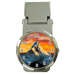 Himalaya Mountains Landscape  Nature Money Clip Watches by danenraven