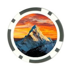 Himalaya Mountains Landscape  Nature Poker Chip Card Guard by danenraven