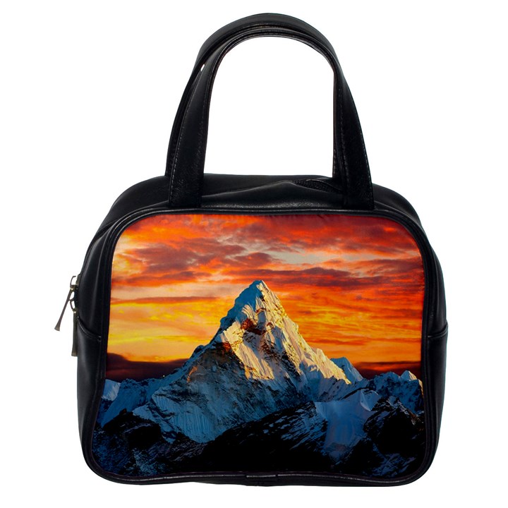 Himalaya Mountains Landscape  Nature Classic Handbag (One Side)