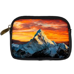 Himalaya Mountains Landscape  Nature Digital Camera Leather Case by danenraven