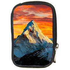 Himalaya Mountains Landscape  Nature Compact Camera Leather Case by danenraven