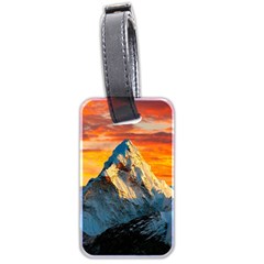 Himalaya Mountains Landscape  Nature Luggage Tag (two Sides) by danenraven