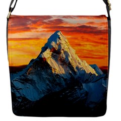 Himalaya Mountains Landscape  Nature Flap Closure Messenger Bag (s) by danenraven