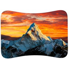 Himalaya Mountains Landscape  Nature Velour Seat Head Rest Cushion by danenraven