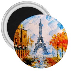 Eiffel Tower Landmark Architecture  Artistic 3  Magnets by danenraven