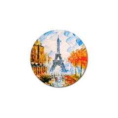 Eiffel Tower Landmark Architecture  Artistic Golf Ball Marker by danenraven