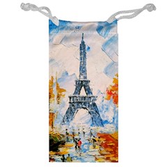 Eiffel Tower Landmark Architecture  Artistic Jewelry Bag by danenraven