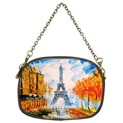 Eiffel Tower Landmark Architecture  Artistic Chain Purse (two Sides) by danenraven