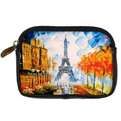 Eiffel Tower Landmark Architecture  Artistic Digital Camera Leather Case