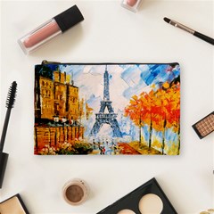 Eiffel Tower Landmark Architecture  Artistic Cosmetic Bag (medium) by danenraven