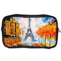 Eiffel Tower Landmark Architecture  Artistic Toiletries Bag (two Sides) by danenraven