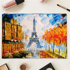 Eiffel Tower Landmark Architecture  Artistic Cosmetic Bag (xxl) by danenraven