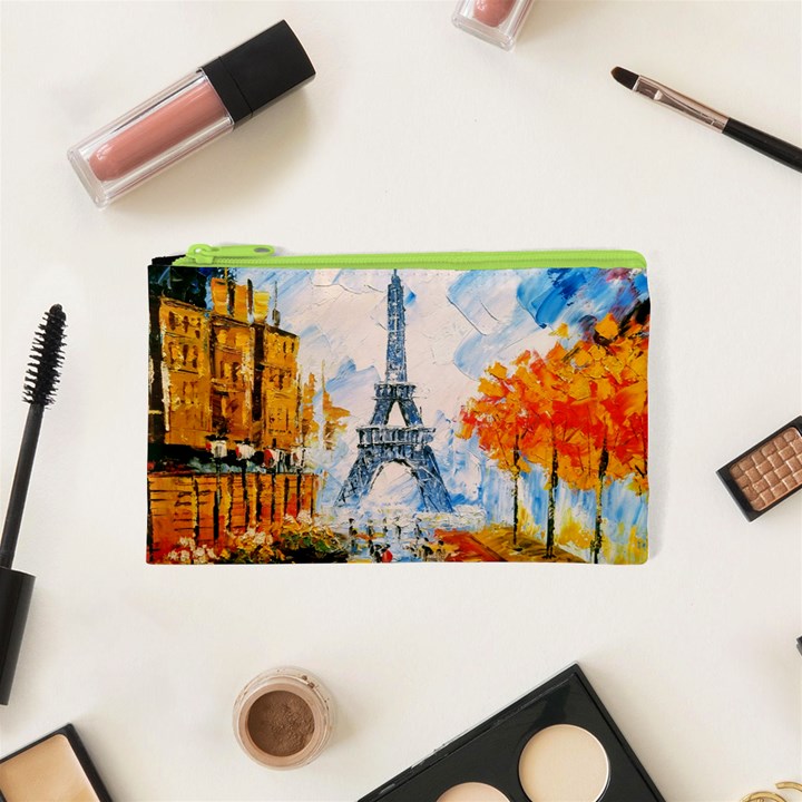 Eiffel Tower Landmark Architecture  Artistic Cosmetic Bag (XS)