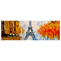 Eiffel Tower Landmark Architecture  Artistic Banner And Sign 9  X 3 