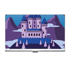 Illustration Castle Mountain Tower Sky Business Card Holder by danenraven