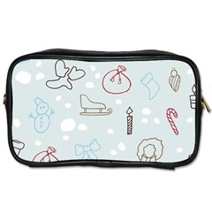 Winter Pattern Background Element Toiletries Bag (two Sides)