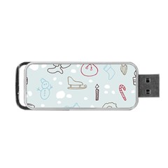 Winter Pattern Background Element Portable Usb Flash (one Side) by danenraven