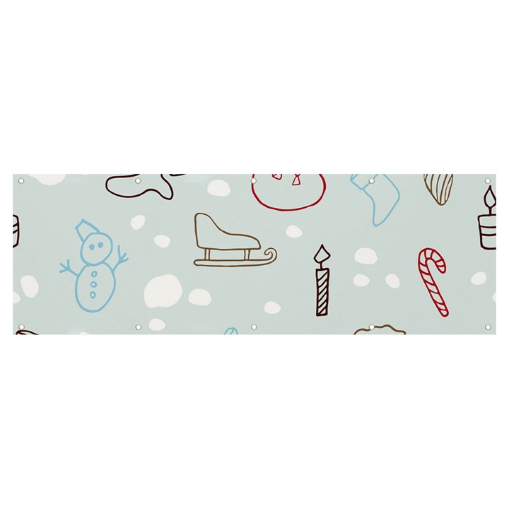 Winter Pattern Background Element Banner and Sign 12  x 4 