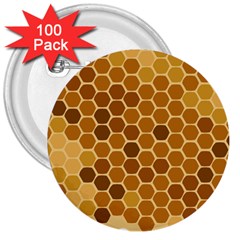 Honey Nature Bee Cute Wax Beeswax 3  Buttons (100 Pack)  by danenraven