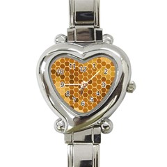 Honey Nature Bee Cute Wax Beeswax Heart Italian Charm Watch by danenraven